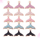 15pcs Dolphin & Whale Tail Alloy Pendants for Crafts & Jewelry