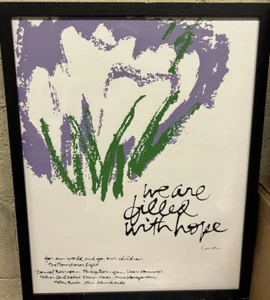 Rare Corita Kent “We are Filled with Hope" Plowshare Eight Print - Picture 1 of 12
