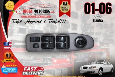 Interruptor de ventana eléctrica del lado del conductor Hyundai Elantra 2001-2006 gris #re-biggs Foto 1 de 4
