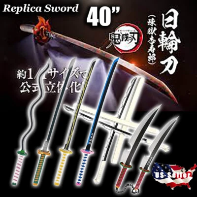 Japanese Anime Cosplay Replica Sword Game Carbon Steel Demon Slayer Real Sword