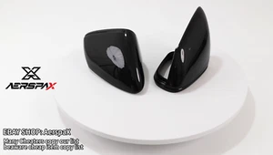 VIDEO DISPLAY Carbon Fiber Rear View Mirror Cover Replacement For Porsche 992 - Picture 1 of 3