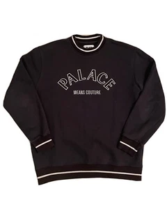 Palace striped sweatshirt Crewneck - Palace means Couture - Black White - Bild 1 von 6