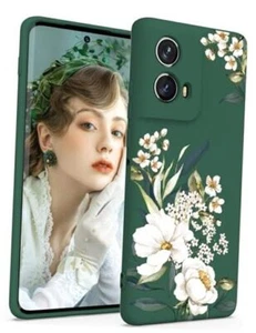 for Motorola Moto Edge 2024 Case, Girls Women Florals Liquid CH Midnight Green - Picture 1 of 8