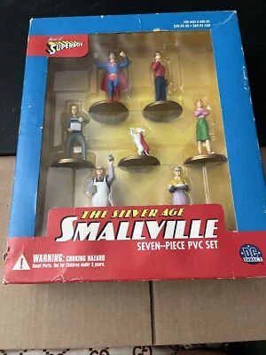 The Silver Age SMALLVILLE 7 peças conjunto de bonecos de PVC DC Direct 2001 - NOVO LACRADO - Imagem 1 de 4