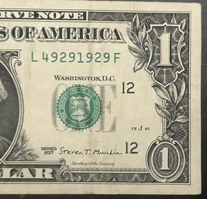 (LICHTMASCHINE!) 1 $ Lichtmaschine 9s Fancy Seriennummer L49291929F Serie 2017 - Bild 1 von 3