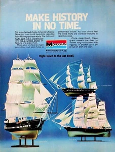 1977 Monogram Ship Models Print Ad USS Constitution Cutty Sark USS United States - Picture 1 of 1