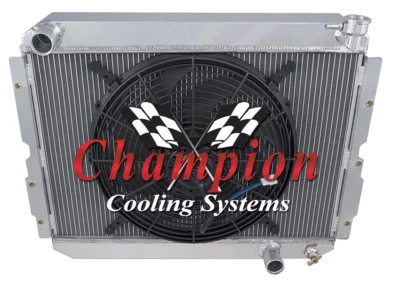 Radiador RR Champion 3 filas con ventilador de 16" para Toyota Land Cruiser FJ65 1981-1990 Foto 1 de 4