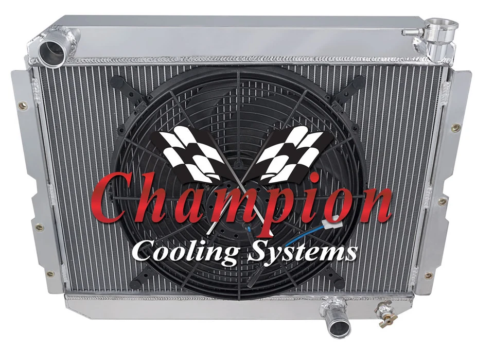 Radiador RR Champion 2 filas con ventilador de 16" para Toyota Land Cruiser FJ65 1981-1990 Foto 1 de 4