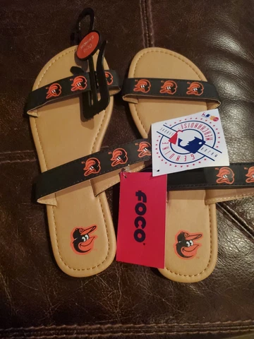 MLB -Baltimore Orioles Women’s  5/6  9/10  or 11-12 Sandals/Flip Flops By FOCO Cover
