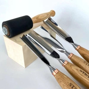 Sculpture Chisels Set, Heavy Duty tools, Hand Forged Gouges set, Woodcarving kit - Picture 1 of 12