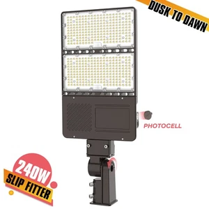 240W LED Parking Lot Pole Light Fixture Dusk to Dawn Commercial Lighting KUKUPPO - Picture 1 of 16