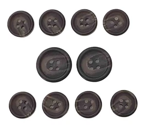 Vintage Polo Ralph Lauren Genuine Horn Suit Buttons Brown S8P Men's - Picture 1 of 1