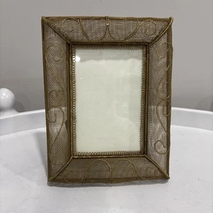 Gold Mesh Picture Frame 8.5x6.5 Picture 4x6 - Picture 1 of 4