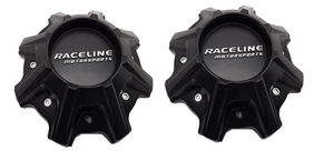 2 Pack - C816-2 Raceline Mamba 927M Black Wheel Center Caps CAP8035-2-U9B - Picture 1 of 6