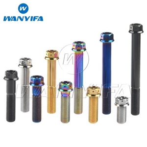 Perno de titanio M10 P1,25/1,5 mm brida con orificios perforados cabeza hexagonal tornillos de aleación Ti - Imagen 1 de 11