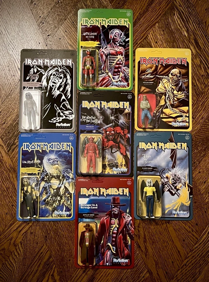 IRON MAIDEN Lote-Onda 1 Figuras de Reacción JUEGO COMPLETO Foto 1 de 4