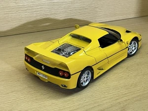 BURAGO 1/18 1995 FERRARI F50 F 50 HARD-TOP Yellow For parts/repair - Picture 1 of 16