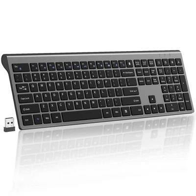 2.4G Wireless Slim Silent Full-Size Keyboard with Numeric Keypad, Calculator ... - Image 1 of 4