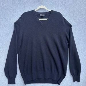 Brooks Brothers Pullover Herren XL V-Ausschnitt 100% Kaschmir 3-fädig Strick Schottland - Bild 1 von 9
