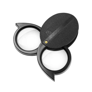 2 Pcs Double Mirror Magnifying Travel Elderly Small Magnifier Pocket Magnifiers - Picture 1 of 12