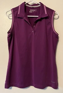Nike Golf DriFit Tour Performance Damen Medium ärmellos lila Tank Top Polo - Bild 1 von 9