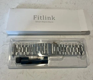 Fitlink Smart Watch Band Silver 42/44 MM Brand New In Box - Zdjęcie 1 z 2