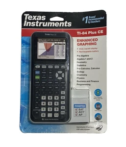 NEW Texas Instruments TI-84 Plus CE Graphing Calculator Rechargeable Color Displ - Picture 1 of 2