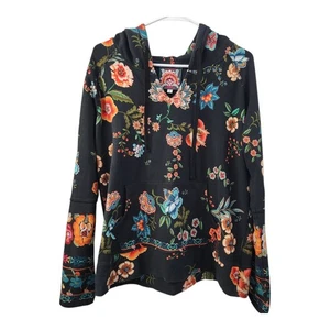 Johnny Was Los Angeles Floral Hoodie Sweatshirt Schwarz Gr. M Boho Landhaus Herbst - Bild 1 von 7