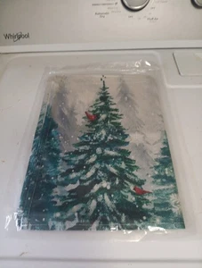 Snowy Pine Tree With Red Cardinals 100% Linen Place Mats Set Of 4 New  - Bild 1 von 5