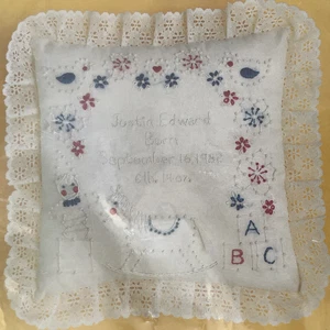 Rock-A-Bye Baby, M.H. Yarns Candlewicking Kit #CW08 - Birth - Pillow - Lace - Picture 1 of 4