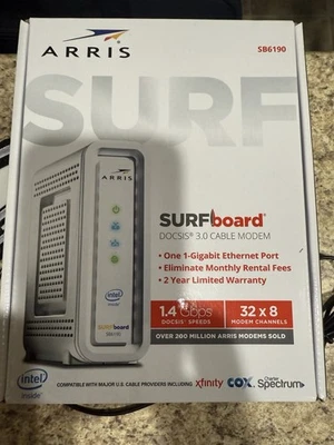 ARRIS Surfboard SB6190-RB DOCSIS 3.0 Cable Modem  - Image 1 of 2