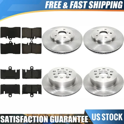 Front Rear Kit Brake Rotors Ceramic Brake Pads Fits 2001-2006 Lexus LS430 - Image 1 of 4