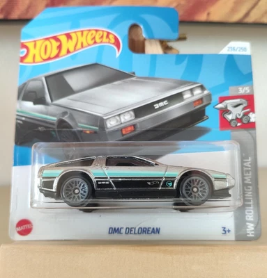 Hot Wheels DMC DeLorean 2024 236/250 HW Rolling Metal 3/5 Treasure Hunt TH Nuova - Immagine 1 di 3