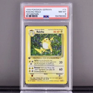 1999 Pokémon Raichu Holo 1st Edition (Deutsch) #14 - PSA 8 NM-MT - Euro Vintage - Bild 1 von 2
