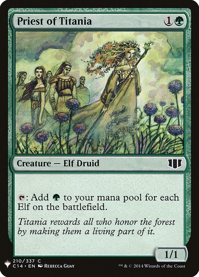 MTG - Priest of Titania - Mystery Booster - NM, English Magic FLAT RATE SHIP - Image 1 of 1