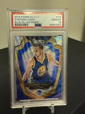 2014 Panini Select Stephen Curry SP Variation Blue Silver Prizm PSA 10 #113 - Image 1 of 2