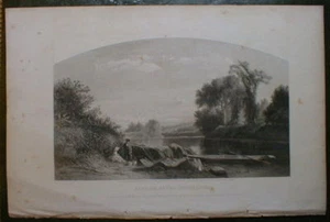 Connecticut River Scene 1861 Engraved Plate - Picture 1 of 1