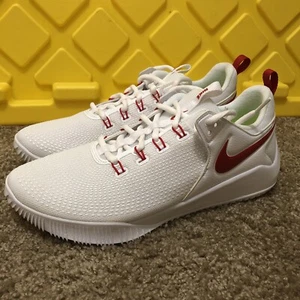 Nike Zoom Hyperace 2 White Red AA0286-106 Womens Sz 11 Volleyball Shoe - Picture 1 of 5