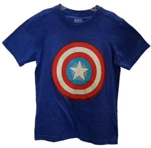 MARVEL T-SHIRT UNISEX SS CREW ROUND NECK GRAPHIC BLUE, RED, WHITE SIZE 6 #3788 - Picture 1 of 4