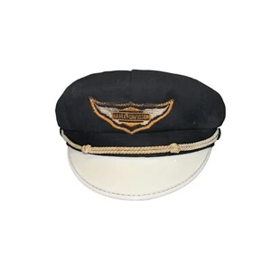 Vintage 40s 50s Harley Davidson Captain's Hat Size 6 7/8 - Picture 1 of 7