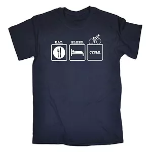 Eat Sleep Cycle T-SHIRT Bike Cycling Bicycle Fitness Funny birthday fashion gift - Picture 1 of 9