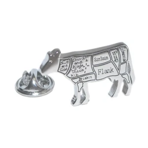 Butchers Cuts of Beef Cow Lapel Pin Badge - Picture 1 of 1