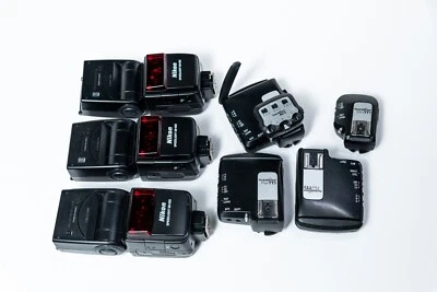 Full Set Pocketwizard Flex (3) TT5, Mini TT1, AC3, and (3) Nikon SB600 Flashes - Image 1 of 4