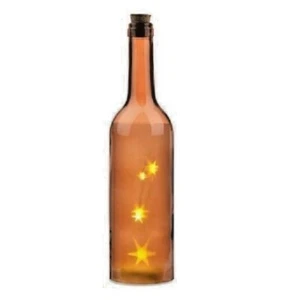 Pre-Lit Amber Decorative Bottle. Home, Garden, Patio Gorgeous Decor - Picture 1 of 3