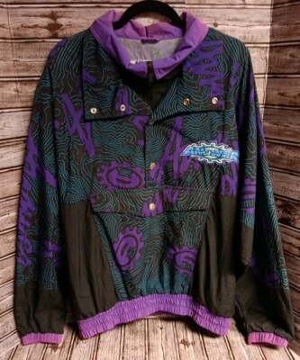 Abrigo de nailon Answer Racing Groups verde púrpura motocross vintage para hombre talla XL  Foto 1 de 4