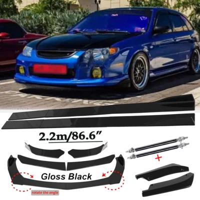 Front Bumper Lip Spoiler Splitter Car Body Rear For Mazda Protege Glossy Black Foto 1 de 4
