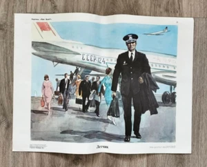 1981 ORIGINAL SOVIET POSTER Airman Pilot USSR Airplane Russian Advertising - Picture 1 of 5