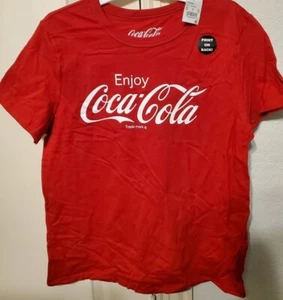 Coca Cola Women's Graphic Red T-Shirt Different Languages On Back - NEW W/TAG - Picture 1 of 5