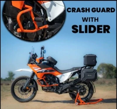 Engine Guard Crash guard With Slider Orange Best Fits KTM ADV 390 2025 - Image 1 of 4