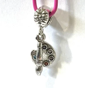 PANDORA Charm Sterling Silver ALE S925 ARTIST PALETTE PAINT 791268CZMX RETIRED - Picture 1 of 2